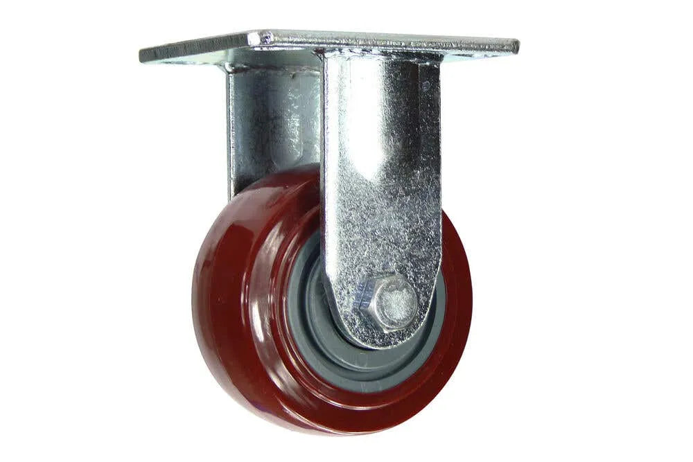 Cold Steel Urethane Fixed Castor Red 100mm