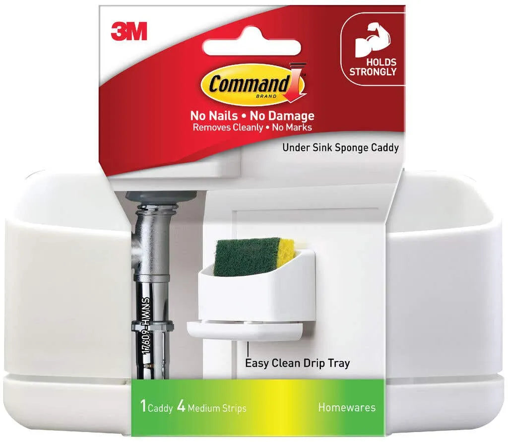 Command Adhesive Sponge Caddy White