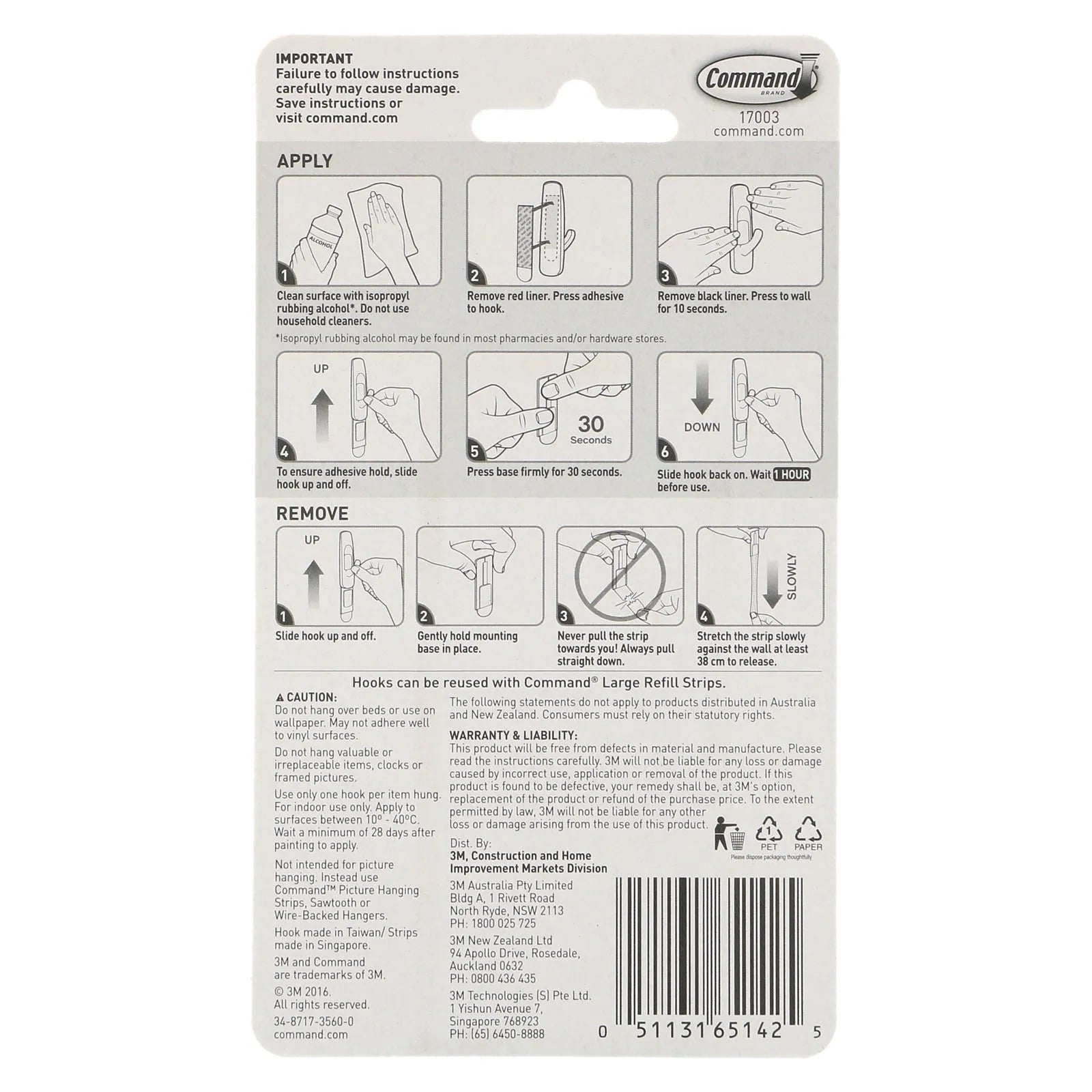 Command Large Hook - 1 Pack