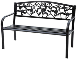 Cornwell 2 Seater Steel Bench Black