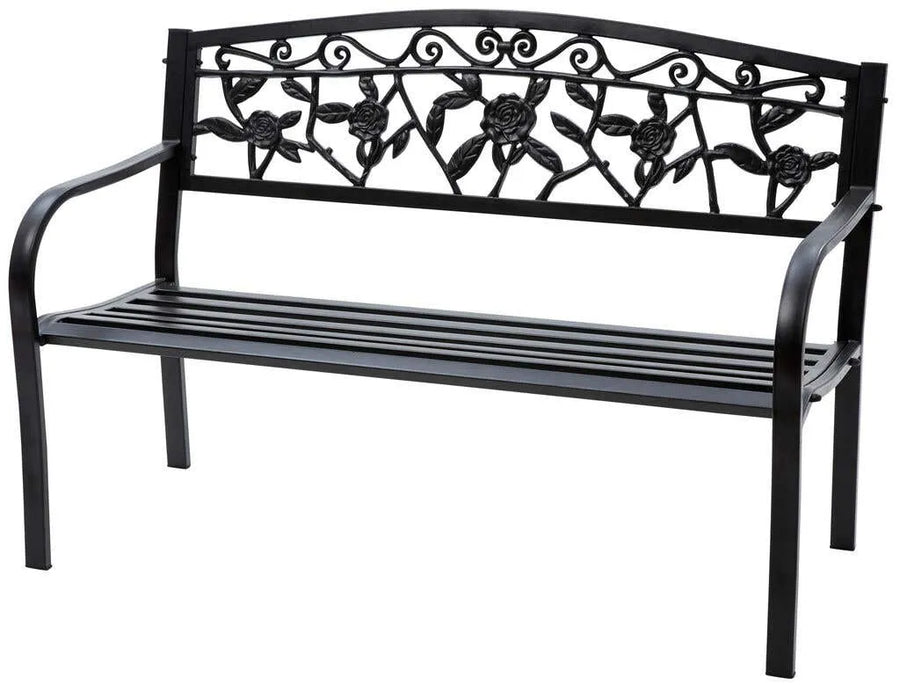 Cornwell 2 Seater Steel Bench Black