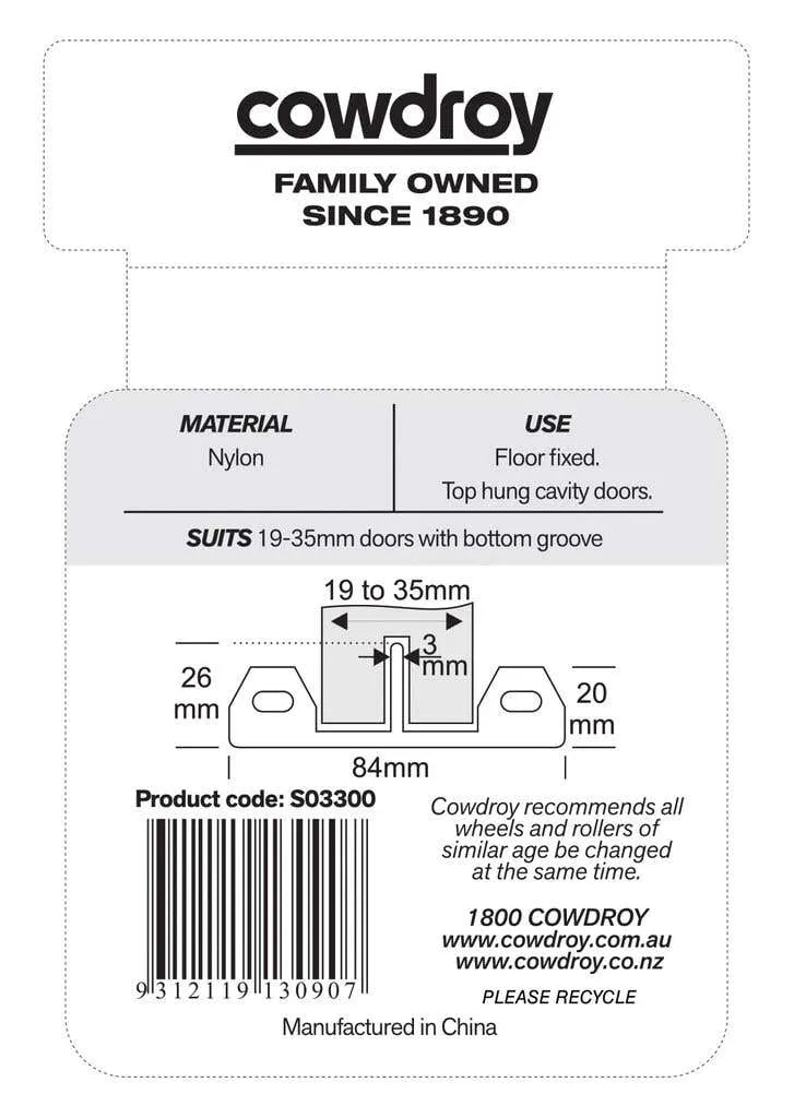 Cowdroy Adjustable Cavity Door Guide