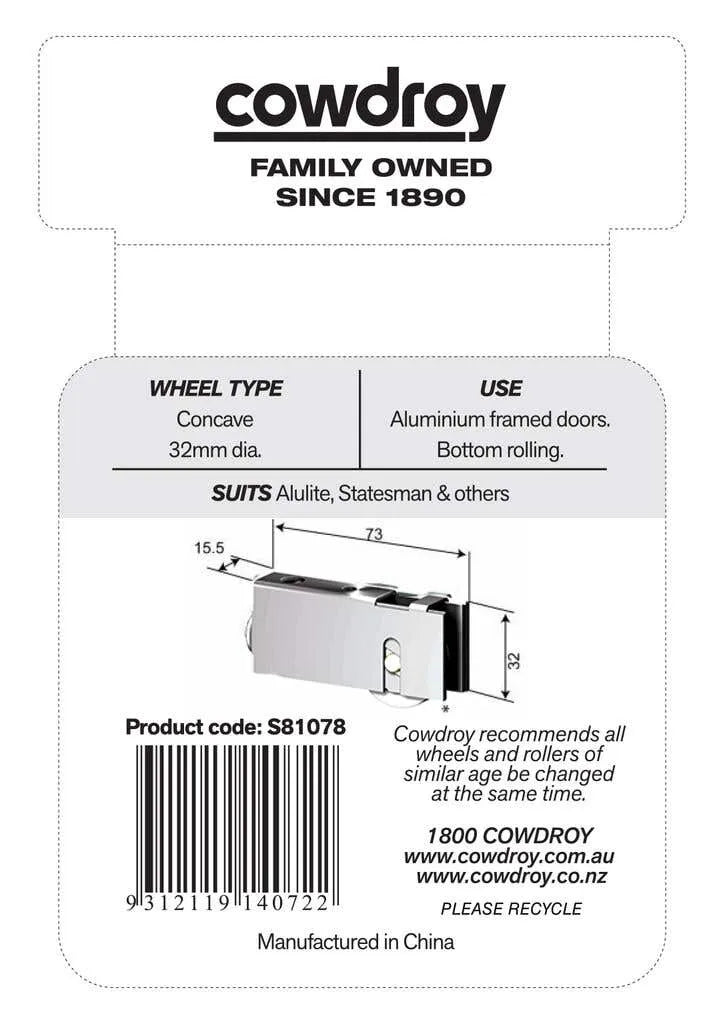 Cowdroy Adjustable Door Carriage & Roller with Capacity of 20kg