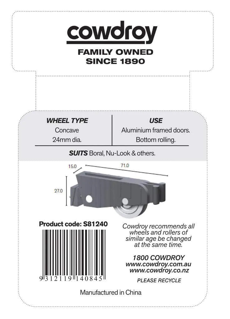 Cowdroy Adjustable Door Carriage with Nylon Wheel