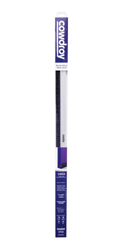 Cowdroy Anodised Brush Strip Door Seal Clear