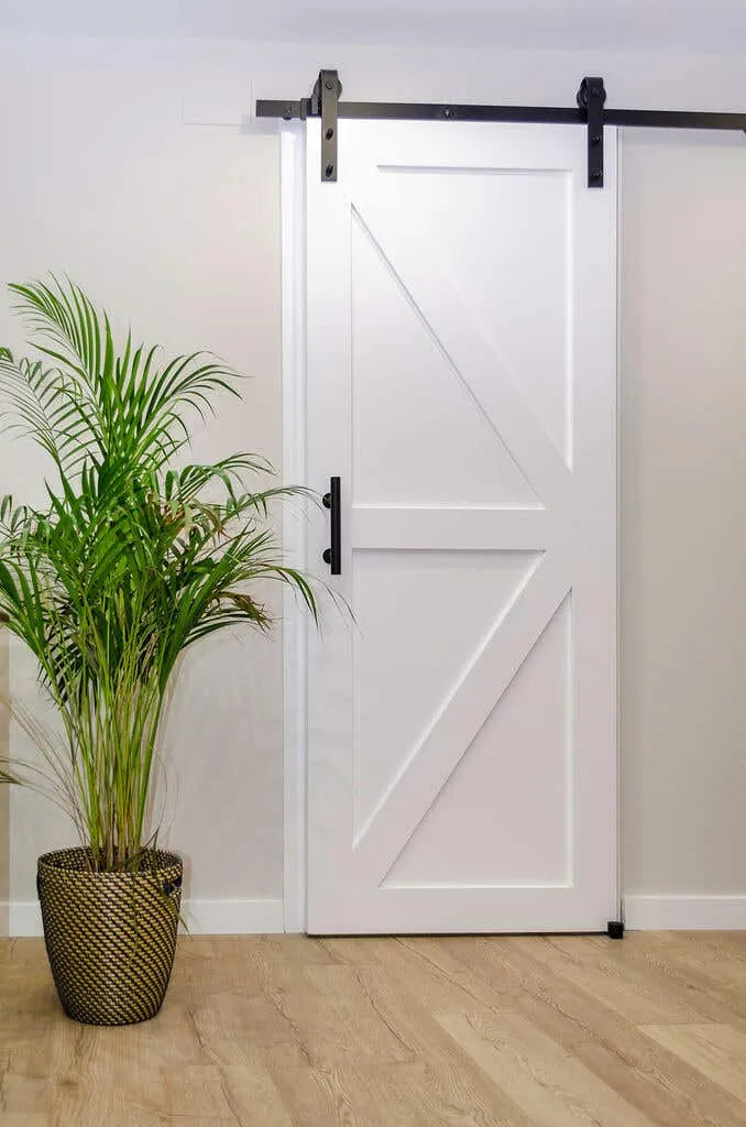 Cowdroy Barn Door Hardware Kit with Side Fix Black 2m