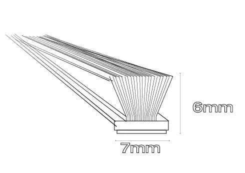 Cowdroy Brush Window & Door Weather Seal Grey 7 x 9mm CM61