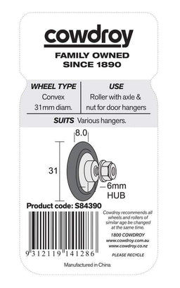 Cowdroy Door Roller 32mm
