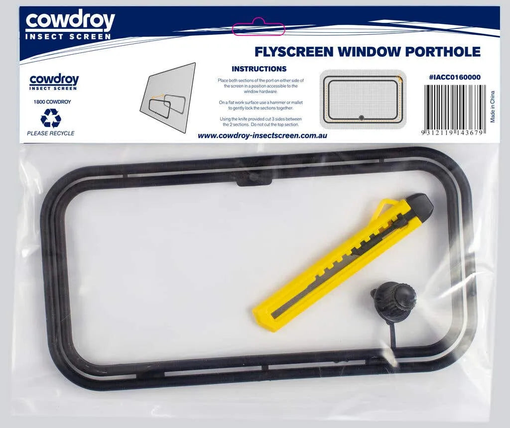 Cowdroy Flyscreen Porthole 190 x 100mm
