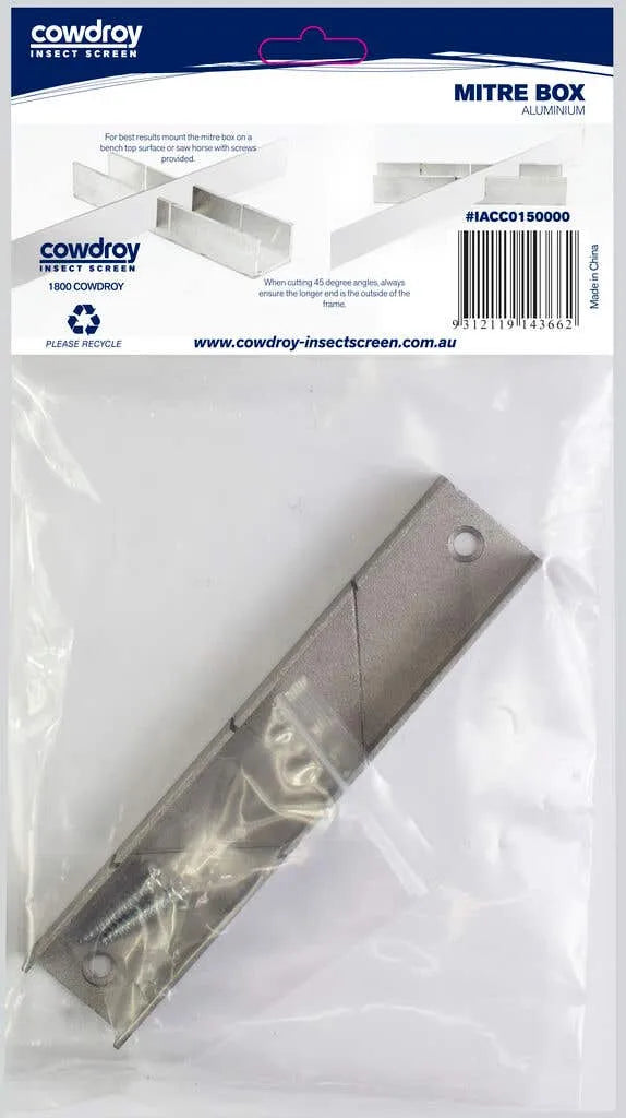 Cowdroy Mitre Box Aluminum Suits 25mm Frame 140mm