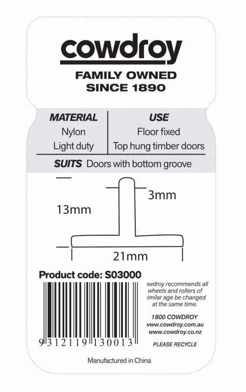 Cowdroy Nylon Light Duty Door Guide