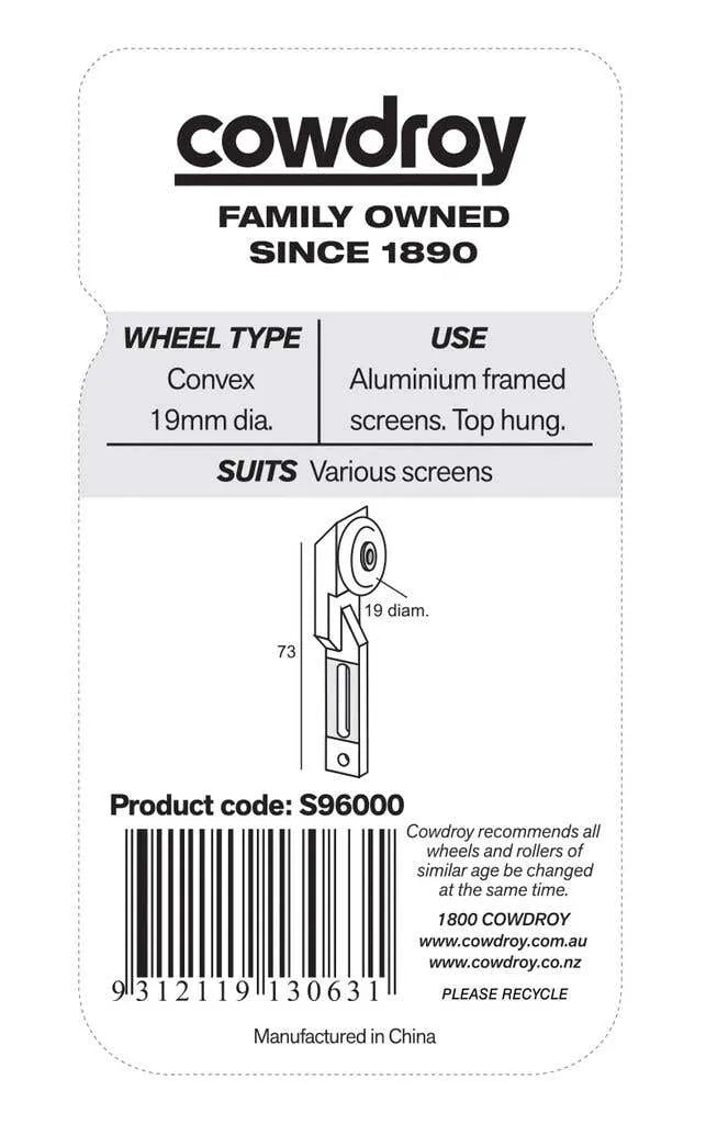 Cowdroy Screen Door Race Assembly Pack