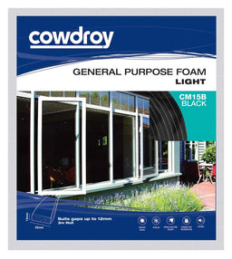 Cowdroy Seal Foam Black 12 x 25mm x 3m