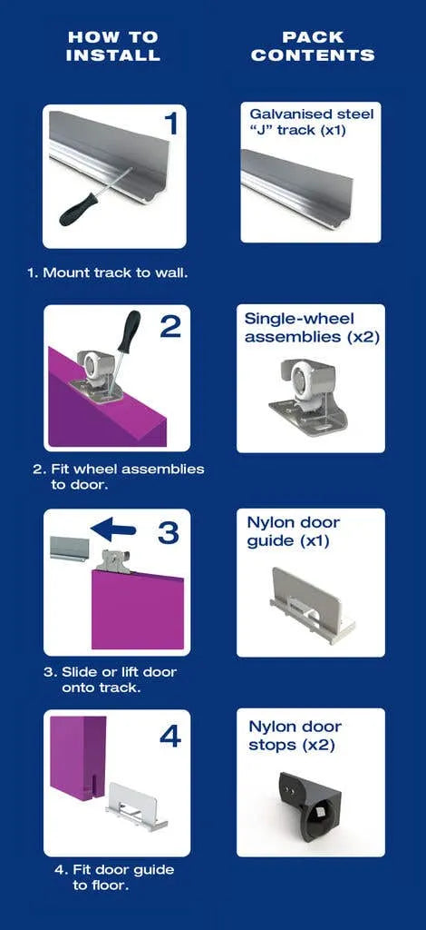 Cowdroy Slide Door Set 915mm Arrow