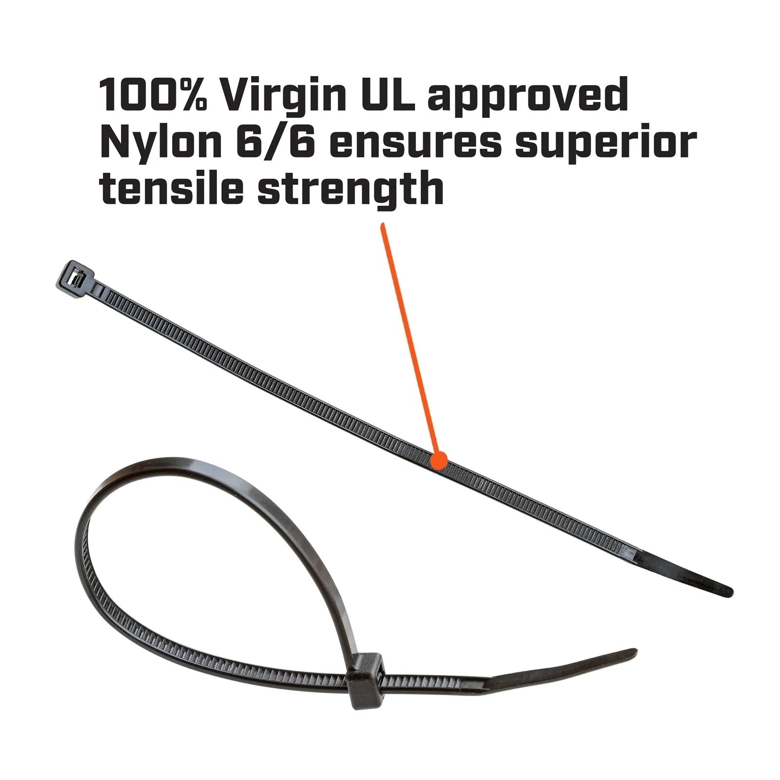 Crescent Cable Ties Black 100 x 2.5mm - 25 Pack