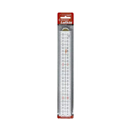 Crescent Lufkin 4 Fold Bevelled Edge Folding Ruler White 1m