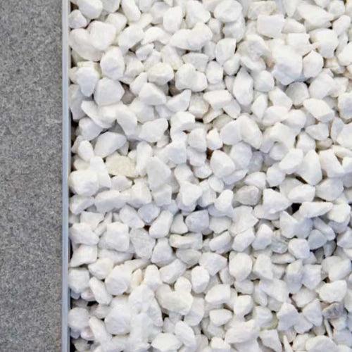 Pebbles 20mm Snow White Marble Per Tonne