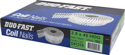 Duo-Fast 0Deg Heavy Duty Galvanised Duo Coil Nail 1800pk - 2.5 x 45mm