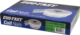 Duo-Fast 0Deg Heavy Duty Galvanised Duo Coil Ring Nail 1800pk - 2.5 x 45mm