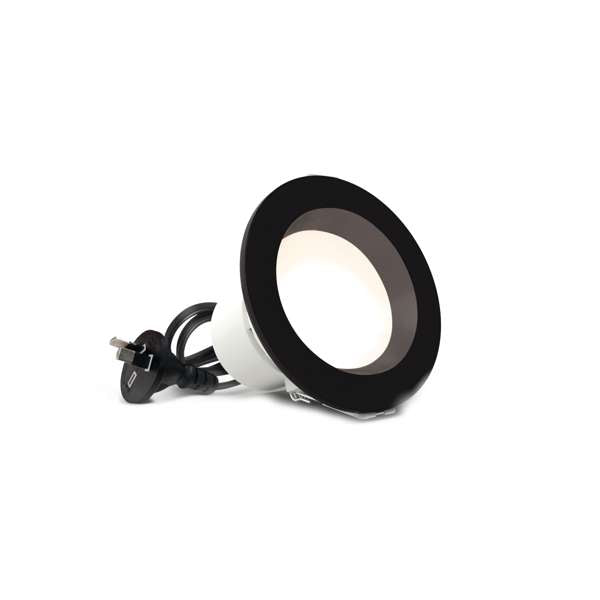 HPM Zyla LED 5W 606lm Tri-Colour Recessed Downlight Black 70mm