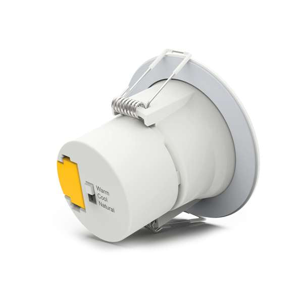 HPM Zyla LED 5W 606lm Tri-Colour Recessed Downlight White 70mm