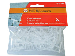 DTA T Type Tile Spacers 2mm - 100 Pack