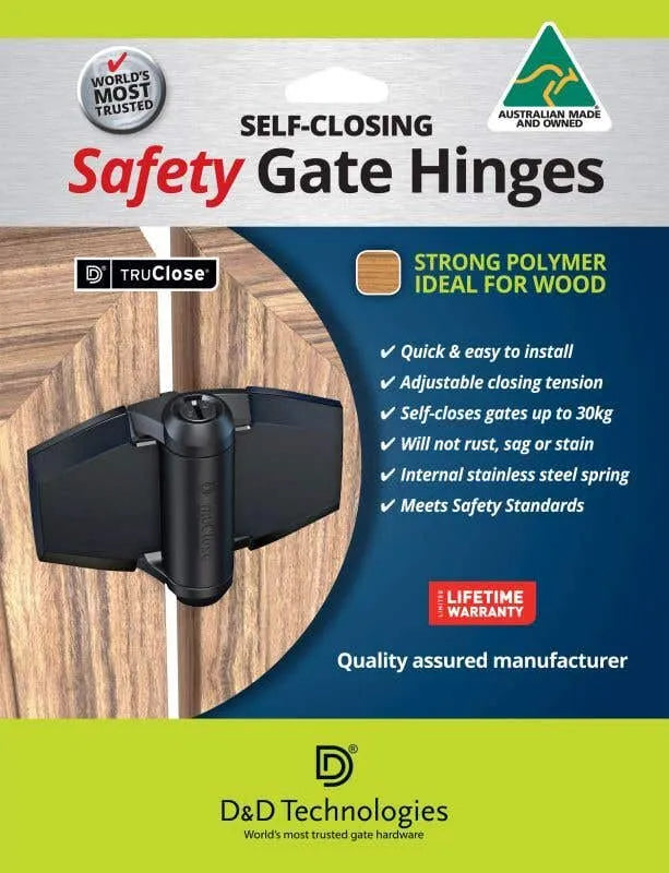 D&D Technologies TruClose Safety Gate Hinges Self-Closing