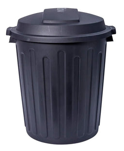 Decor Dome Lid Rubbish Bin Black 75L