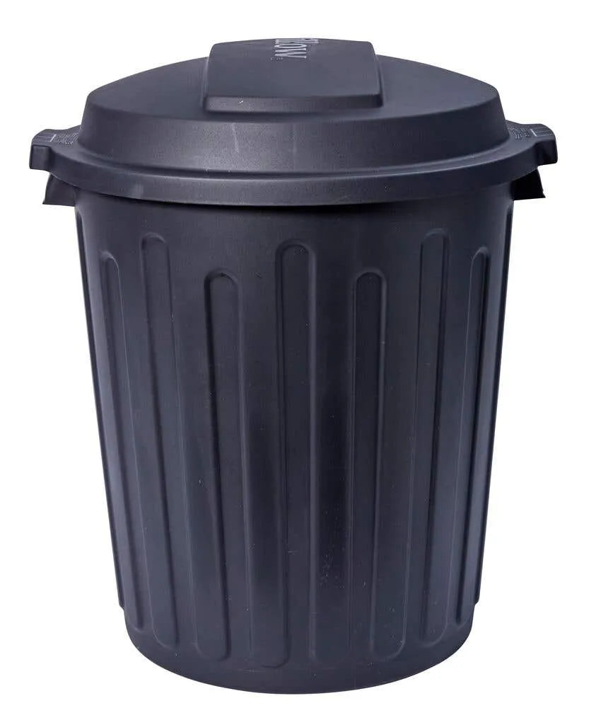 Decor Dome Lid Rubbish Bin Black 75L