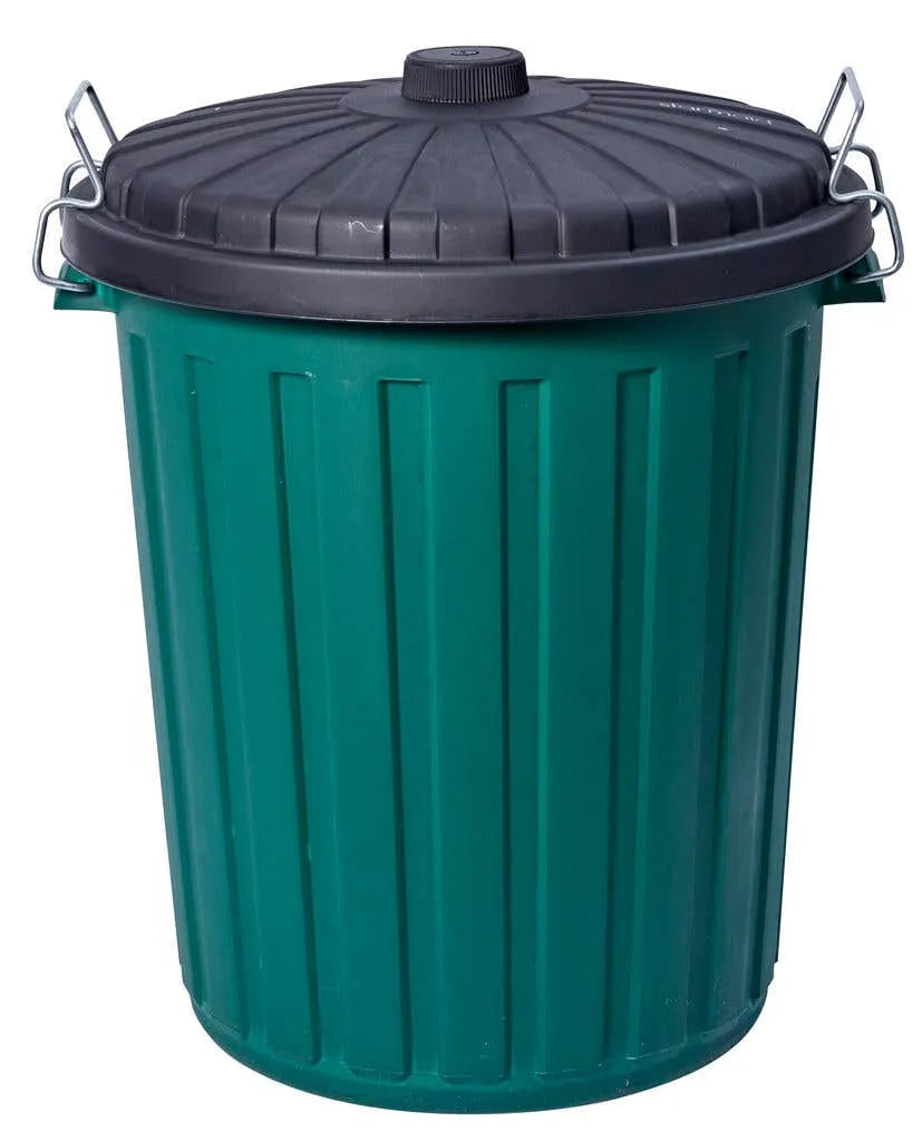Decor Garbage Bin with Lid Green 46L