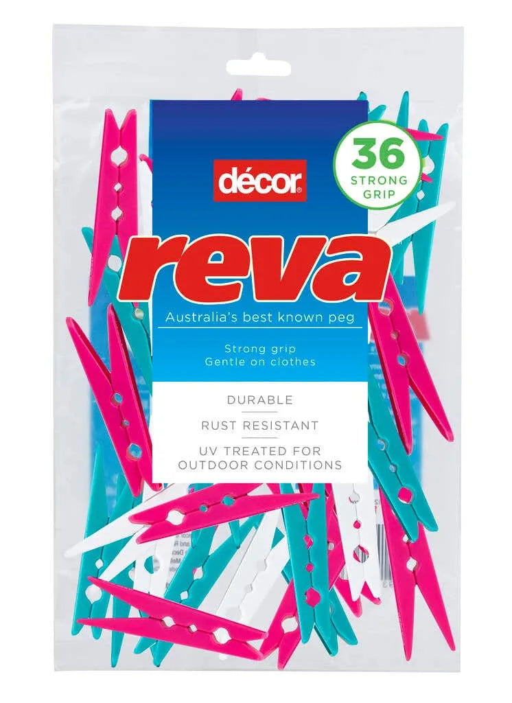 Decor Reva Standard Clothes Peg - 36 Pack