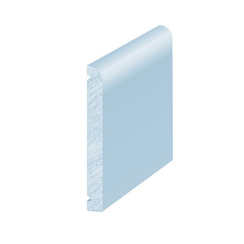 Primed H3 Pine Fascia Bullnose 230 x 25mm (per Lm)