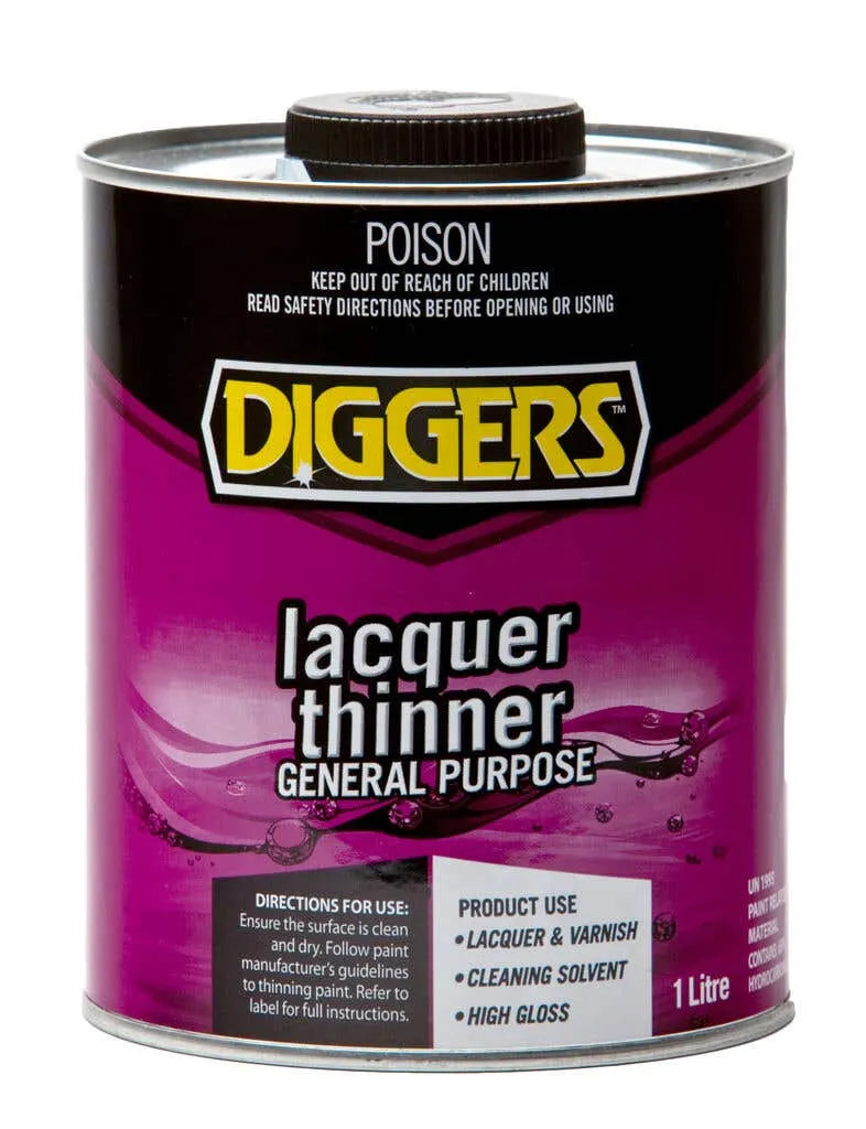 Locker Thiner Diggers Lacquer Thinner 1L · Builders Centre
