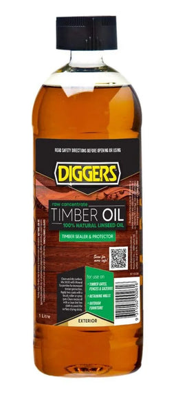 Diggers Raw Linseed Oil 1L