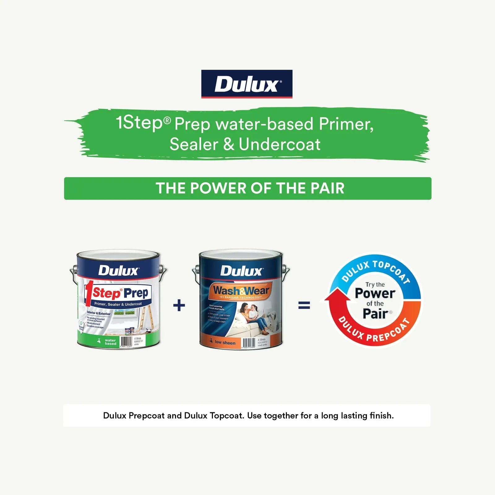 Dulux 1 Step Water Based Primer Sealer Undercoat 500ml
