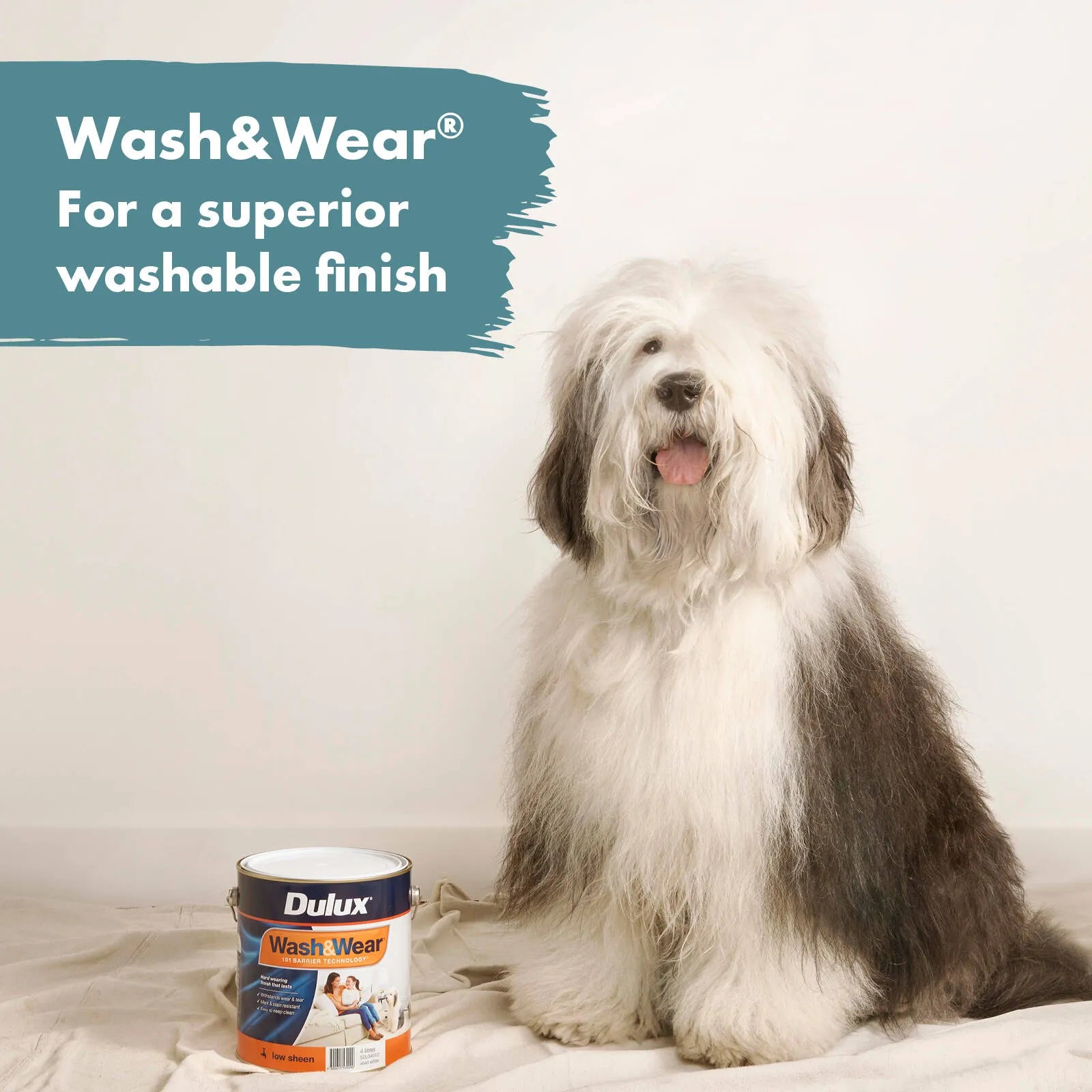 Dulux 2L Wash&Wear Low Sheen Extra Bright Interior Paint