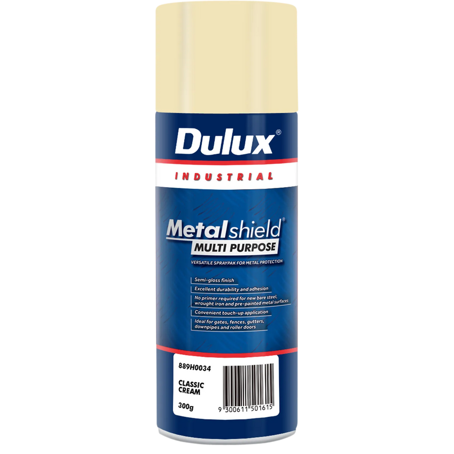 Dulux 300g Metalshield Multipurpose Spray Paint Classic Cream