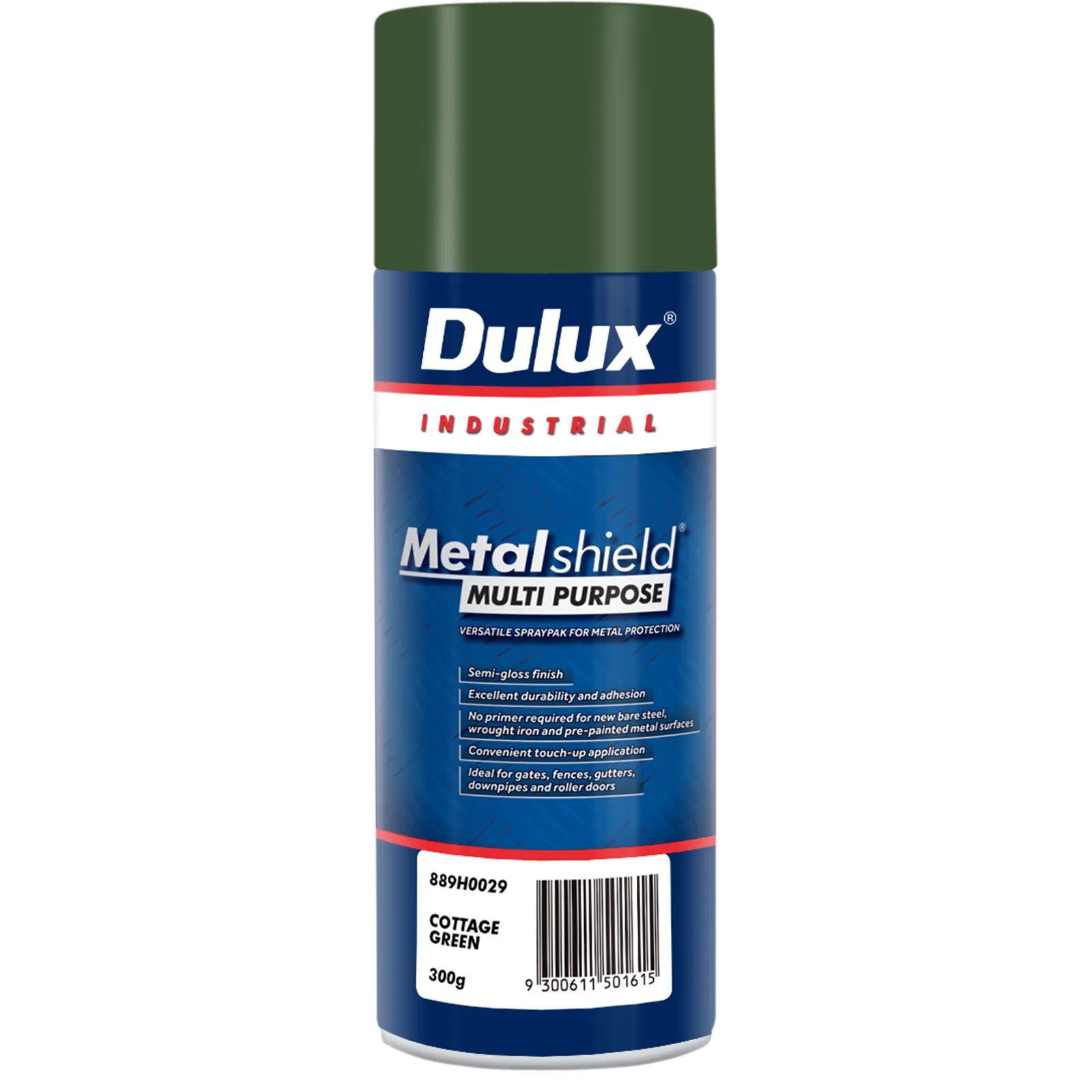 Dulux 300g Metalshield Multipurpose Spray Paint Cottage Green