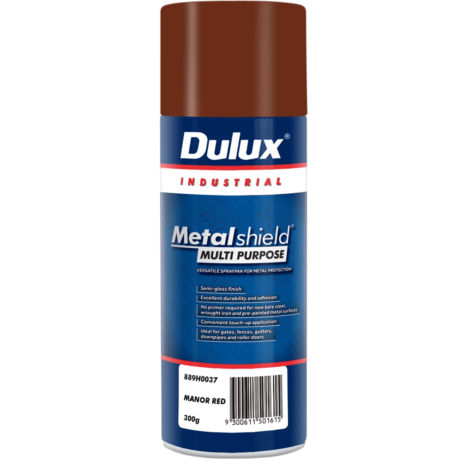 Dulux 300g Metalshield Multipurpose Spray Paint Manor Red