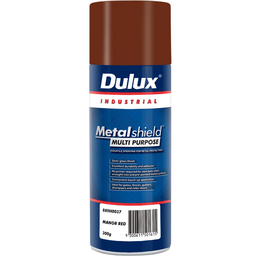 Dulux 300g Metalshield Multipurpose Spray Paint Manor Red