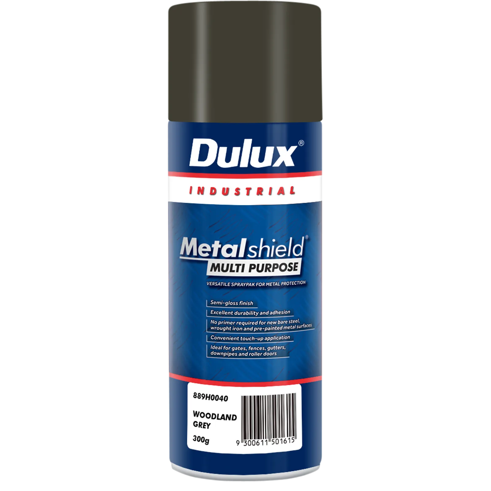 Dulux 300g Metalshield Multipurpose Spray Paint Woodland Grey