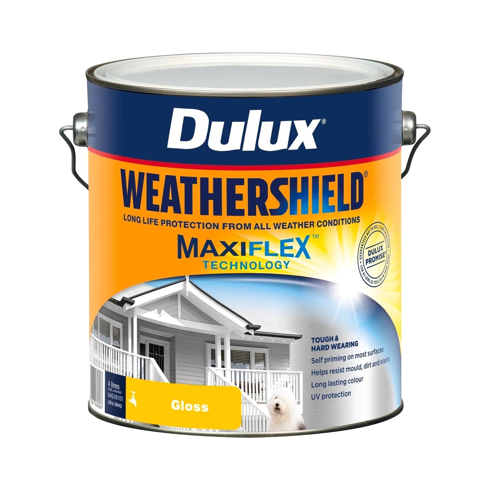 Dulux 4L Ultra Deep Gloss Weathershield Exterior Paint
