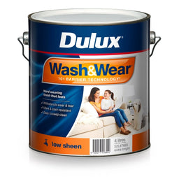 Dulux 4L Wash&Wear Low Sheen Extra Bright Interior Paint