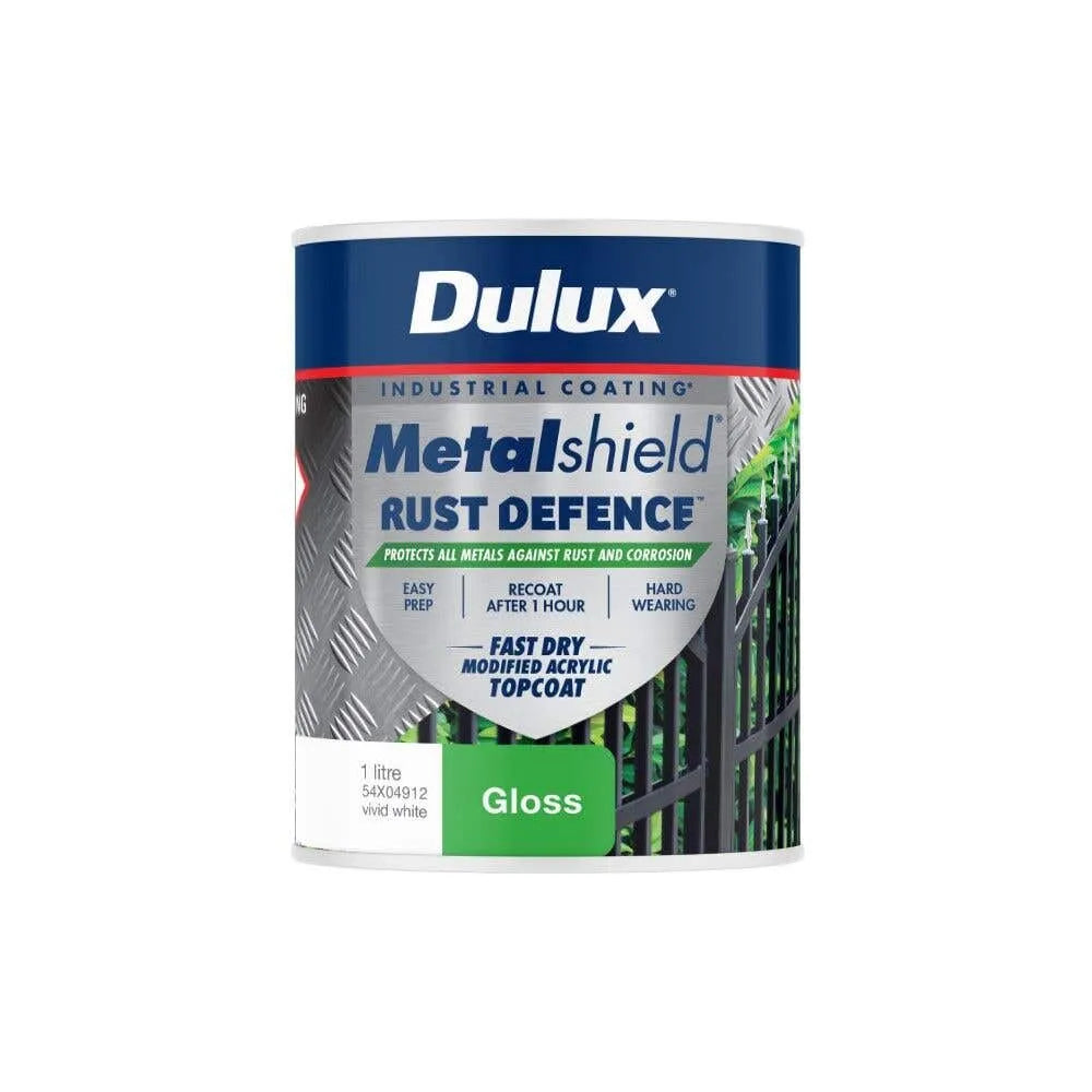 Dulux Metalshield Rust Defence Vivid White Gloss 1L