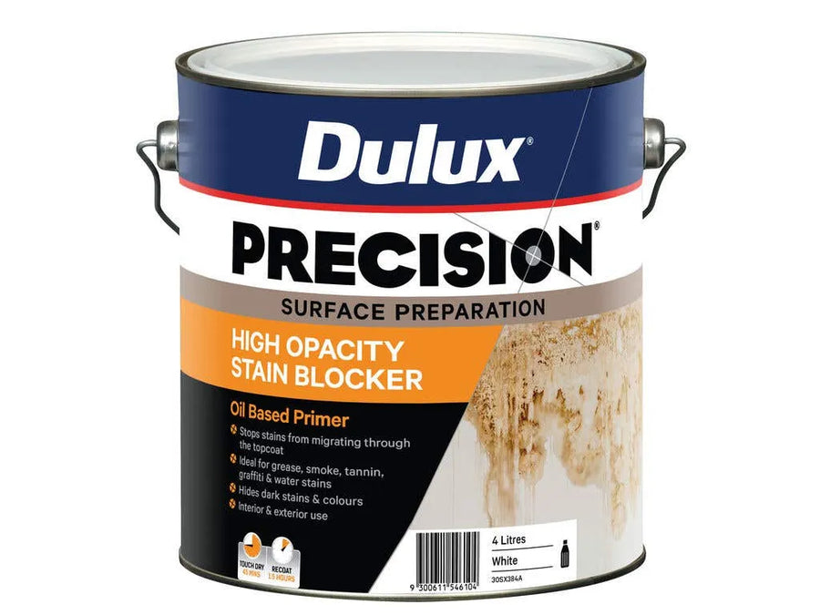 Dulux Precision High Opacity Stain Blocker 4L · Builders Centre