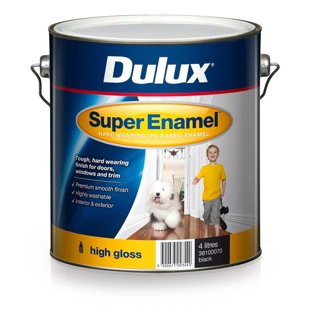 Dulux Super Enamel High Gloss Blk 381 4L