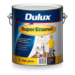 Dulux Super Enamel High Gloss Blk 381 4L