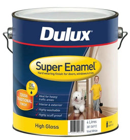 Dulux Super Enamel High Gloss Vivid White 4L
