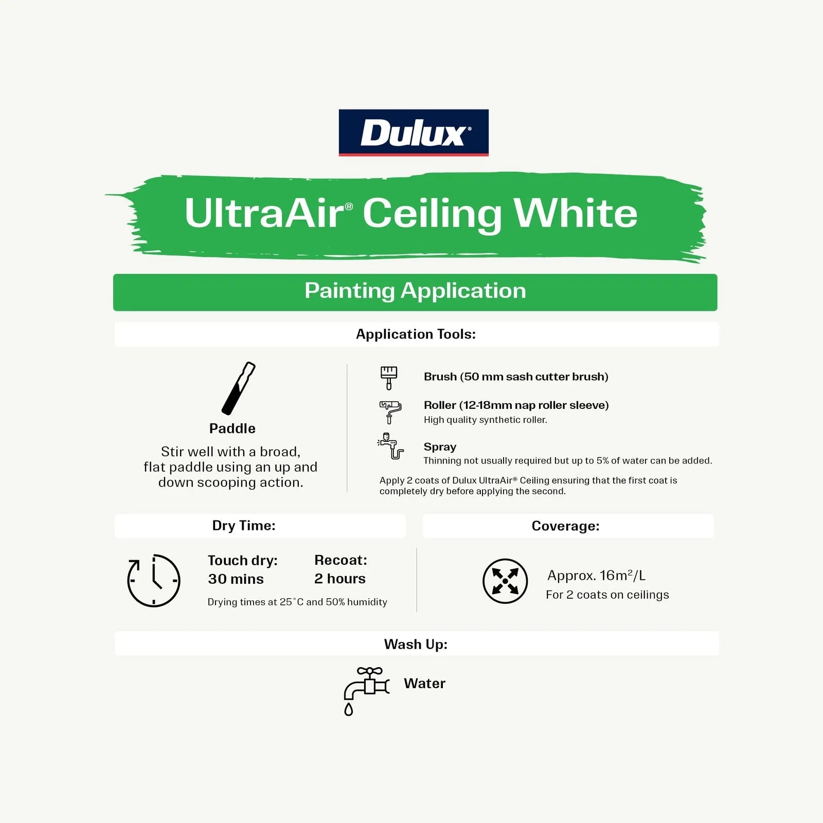 Dulux UltraAir Ceiling White 4L