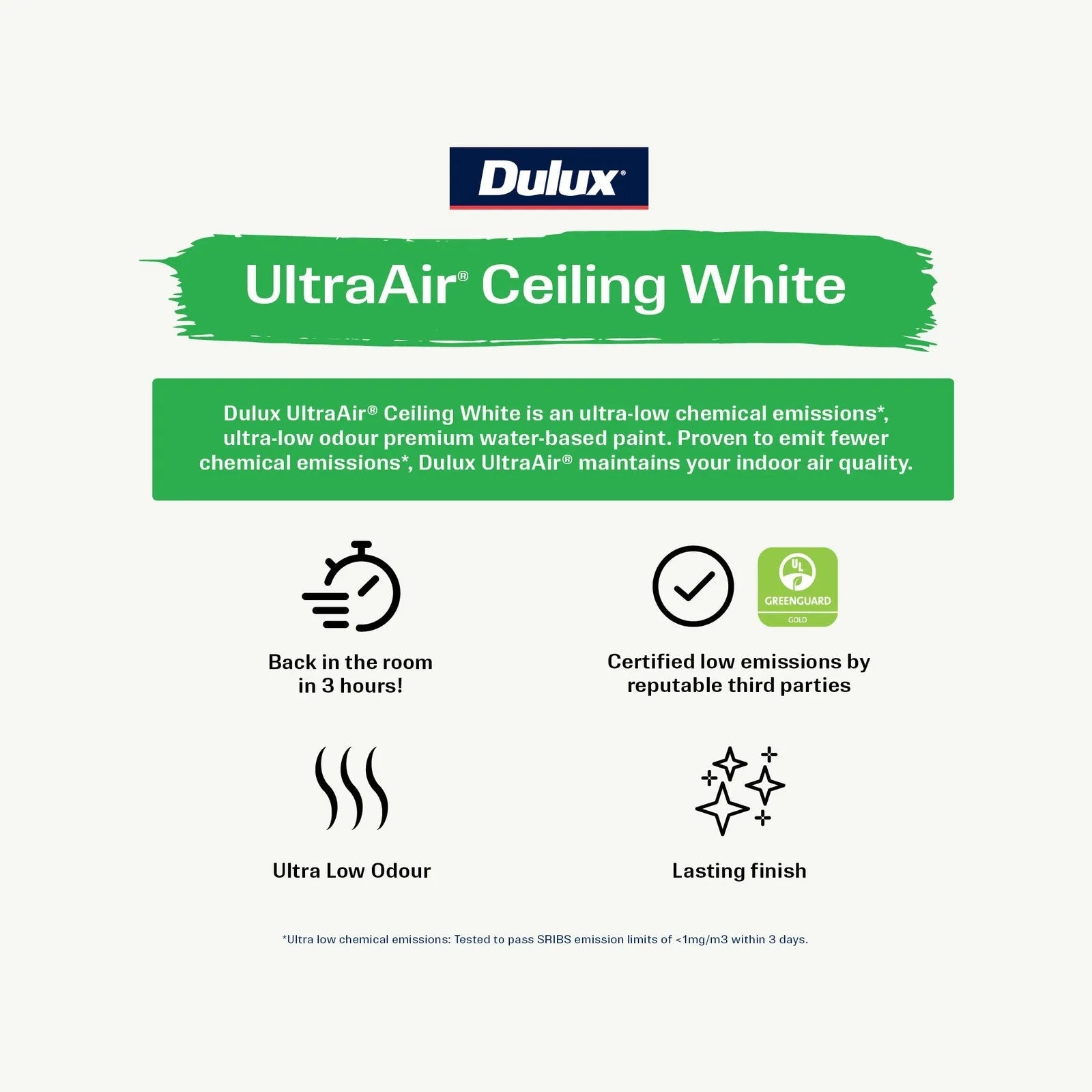 Dulux UltraAir Ceiling White 4L